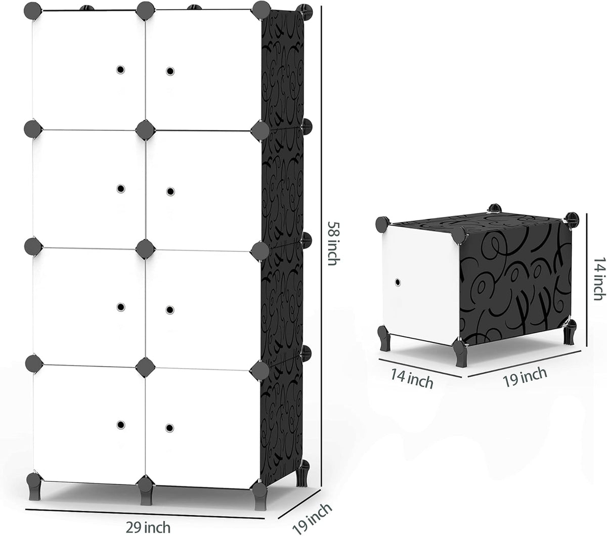Portable Closet 12 Cube Storage Organizer Cabinet B5968