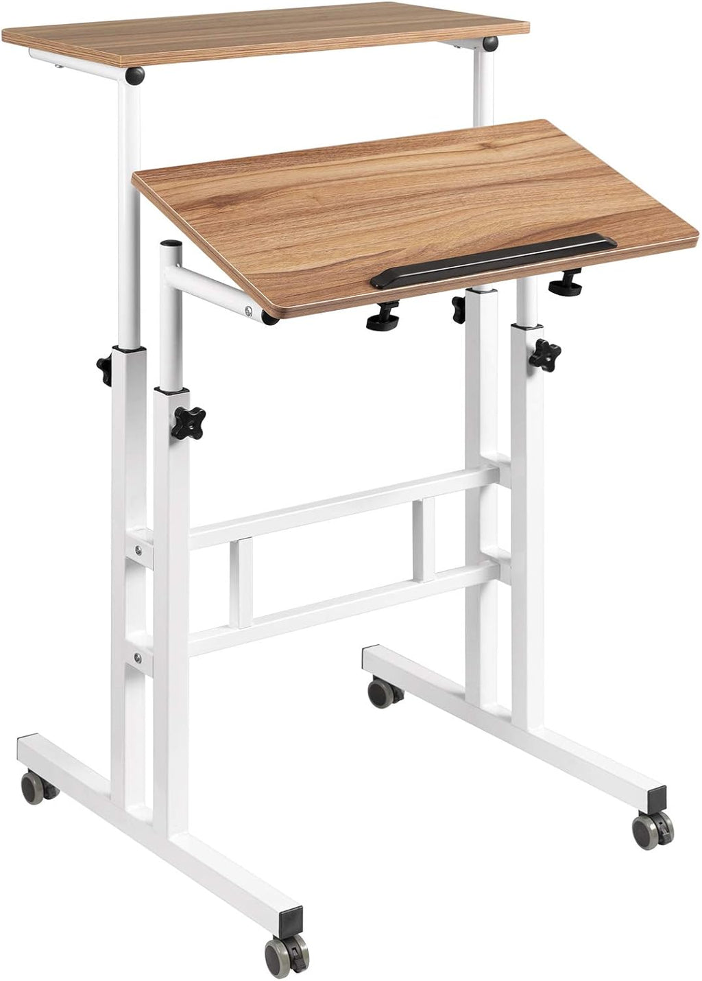 Black Adjustable Mobile Standing Desk T351