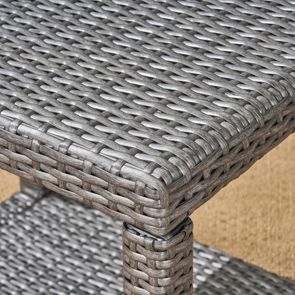 Grey Outdoor Wicker Accent Table Y989