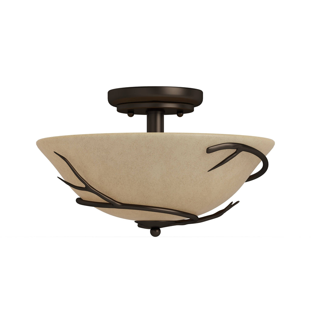 Blackened Bronze 2-Light Flush Mount J956952