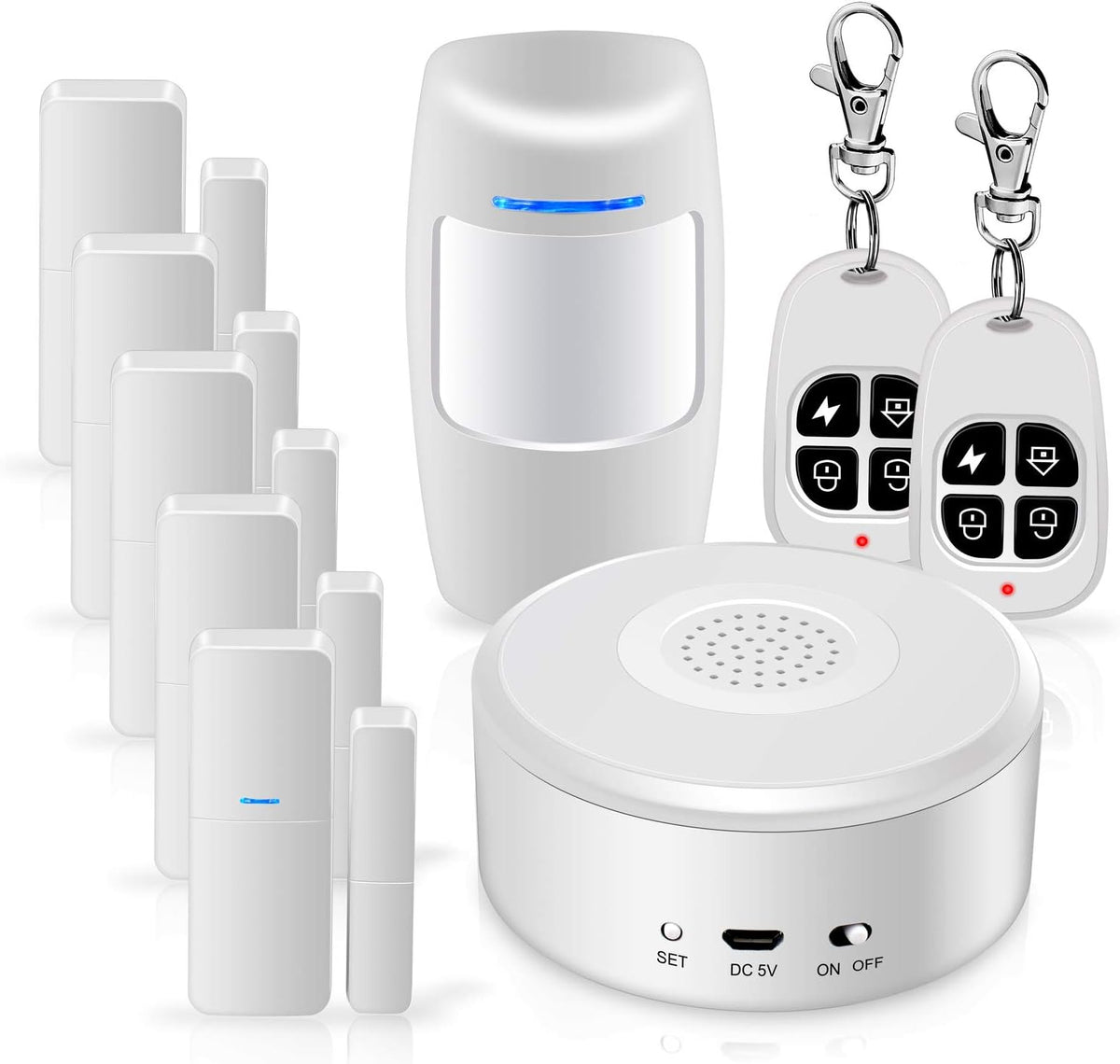 WiFi Alarm System 9 Pieces-Kit Wireless F802775