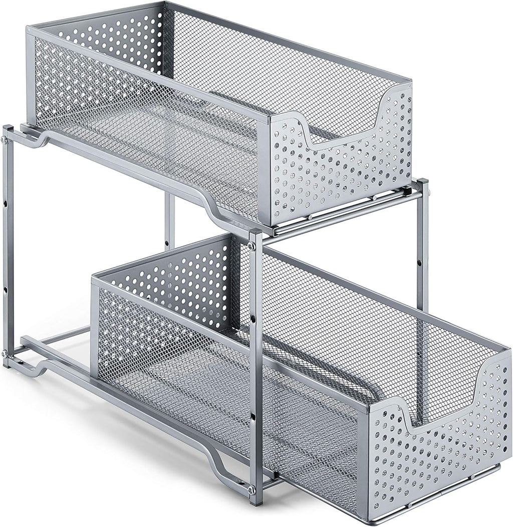 2-Tier Under Sink Cabinet Organizer with Sliding Drawer O33208
