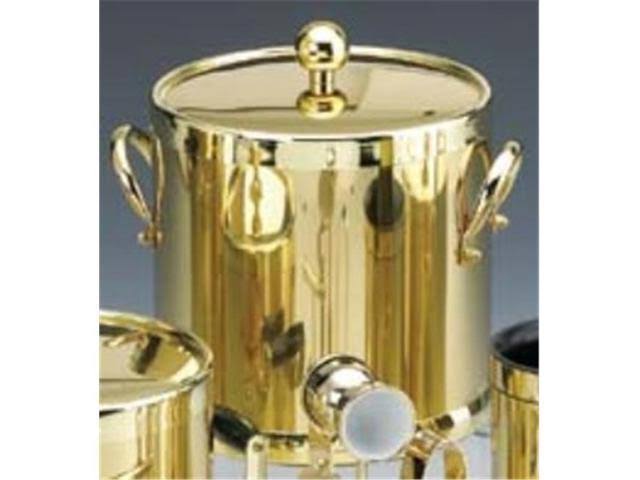 Shiny Brass 3 Quart Ice Bucket with Metal Cover V629