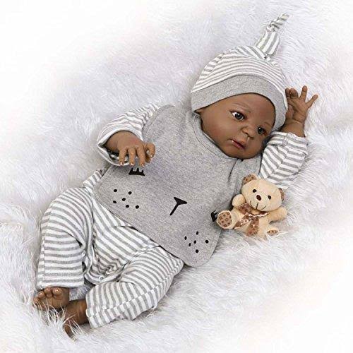 Black Reborn Baby Boy Dolls E3809