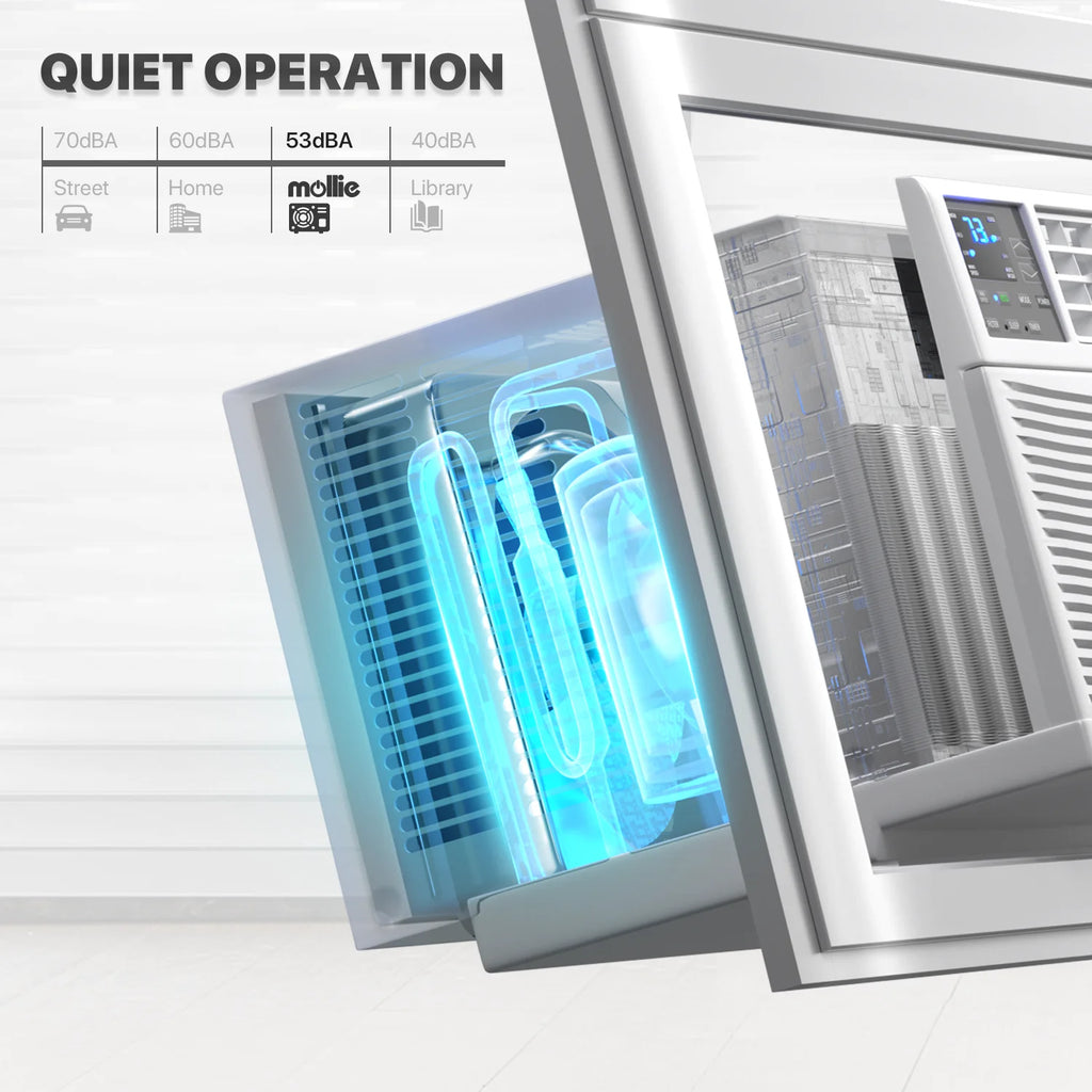 12,000 BTU 115V White Window Air Conditioner with Remote Control B125