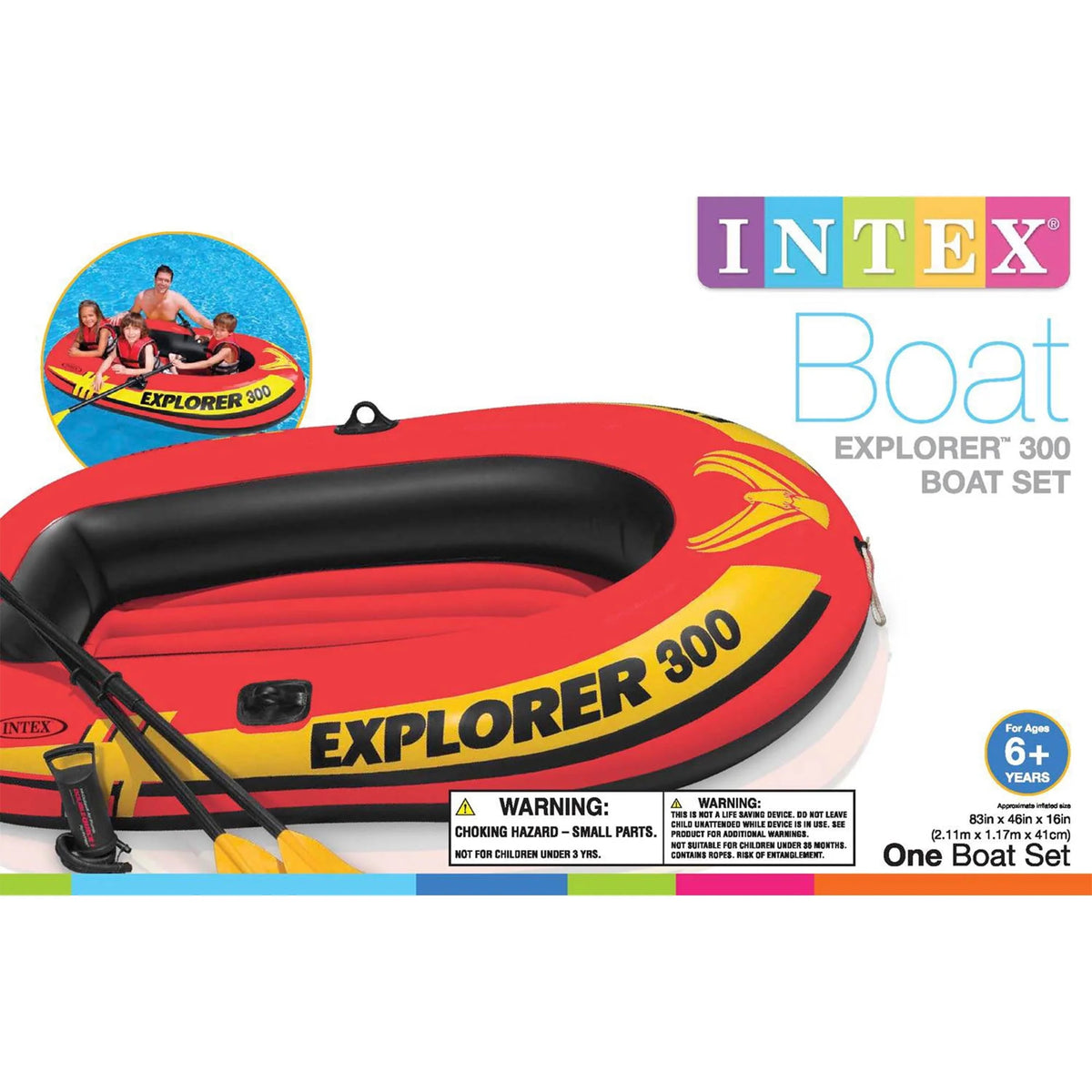 3 Person Inflatable Raft Boat with Pump & Oars X224
