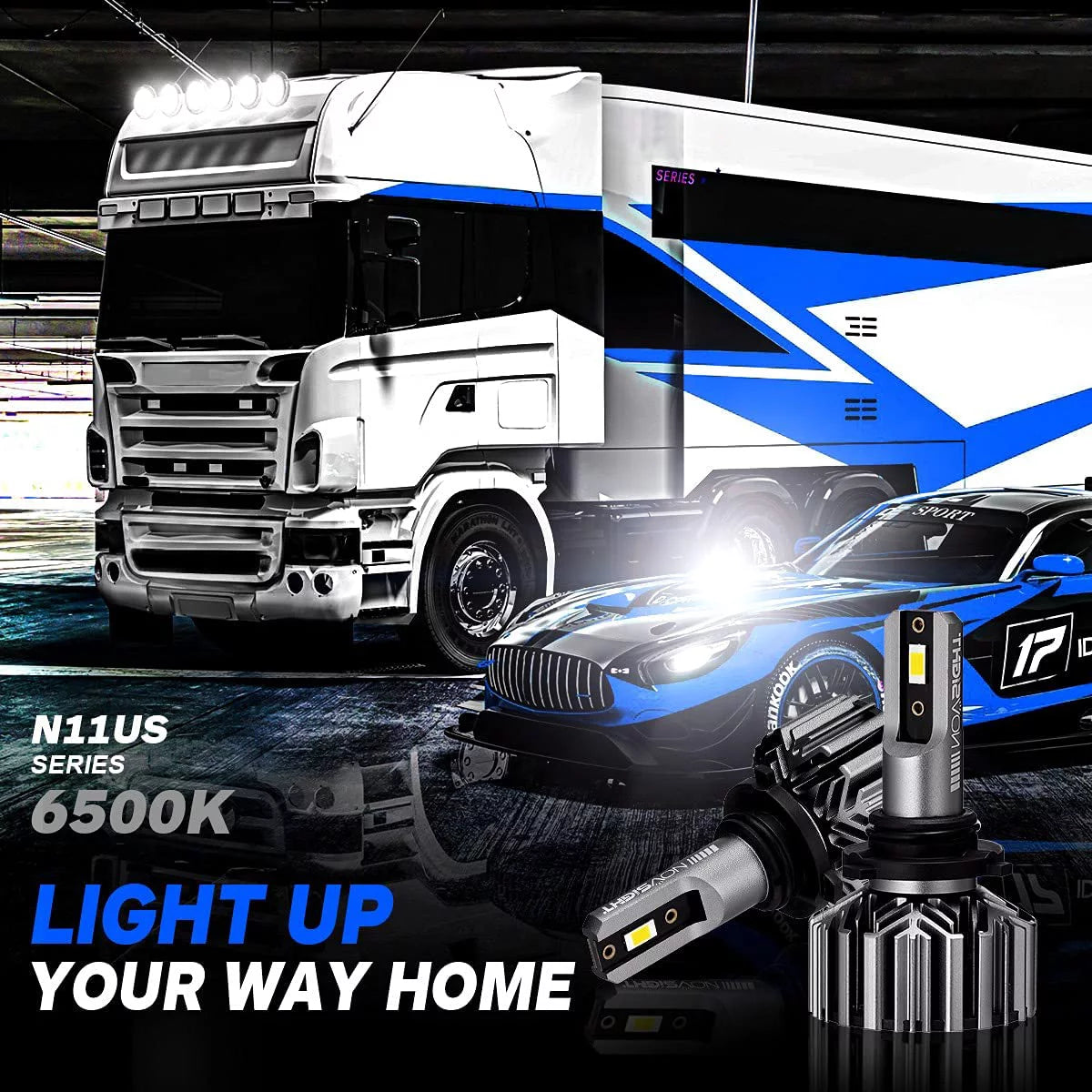 H4/9003 LED Headlight Bulbs 6500K Cool White Pack of 2 F305484