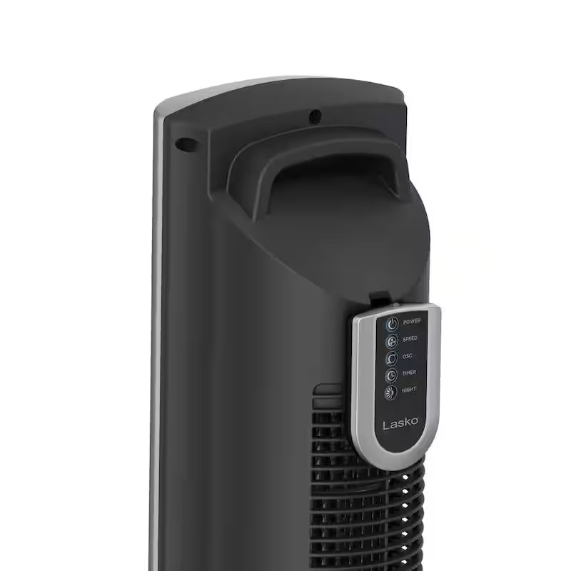 48 in. 4 Speed Silver Oscillating Tower Fan with Timer and Remote Control P9305