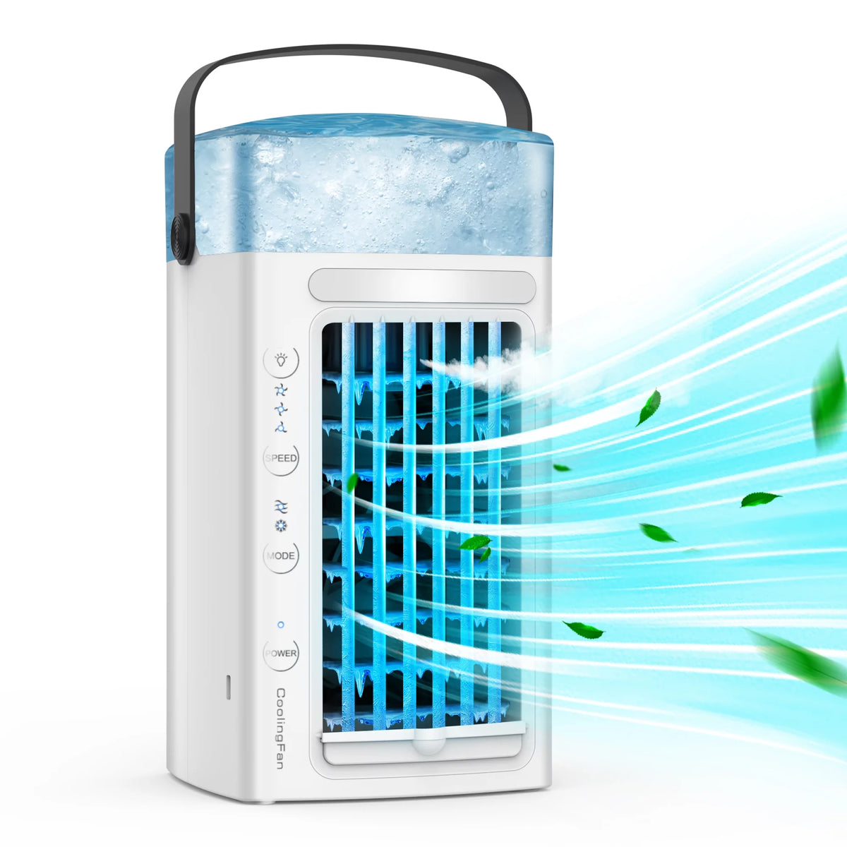 Portable Air Conditioner Fan 3 in 1 USB Mini Desk Misting Fan White J300