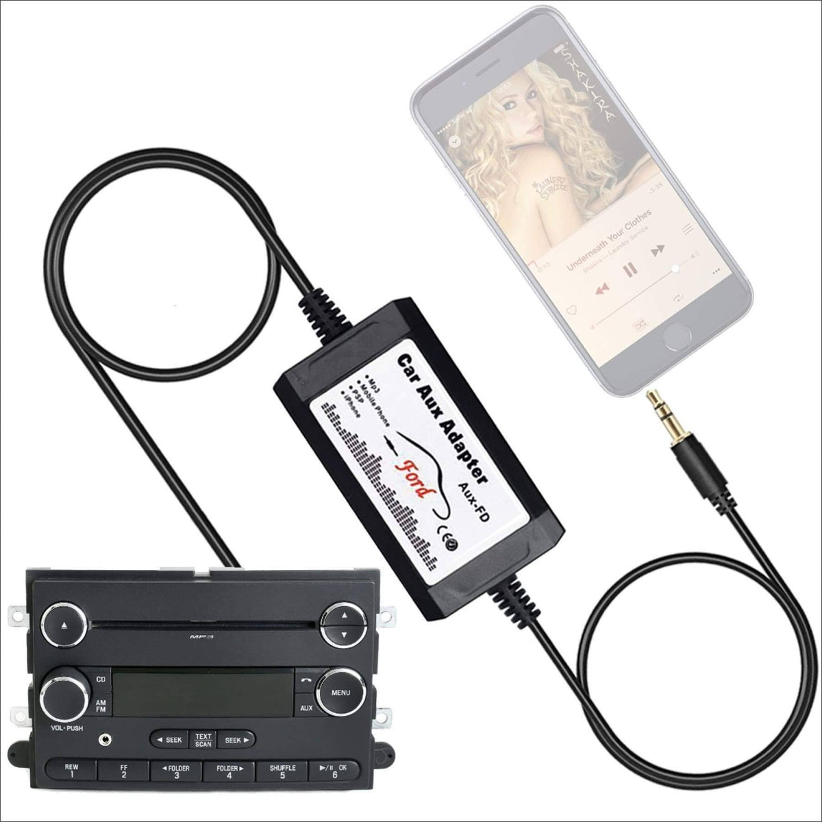 Car Stereo Aux Adapter Auxiliary Input MP3 Interface O9588