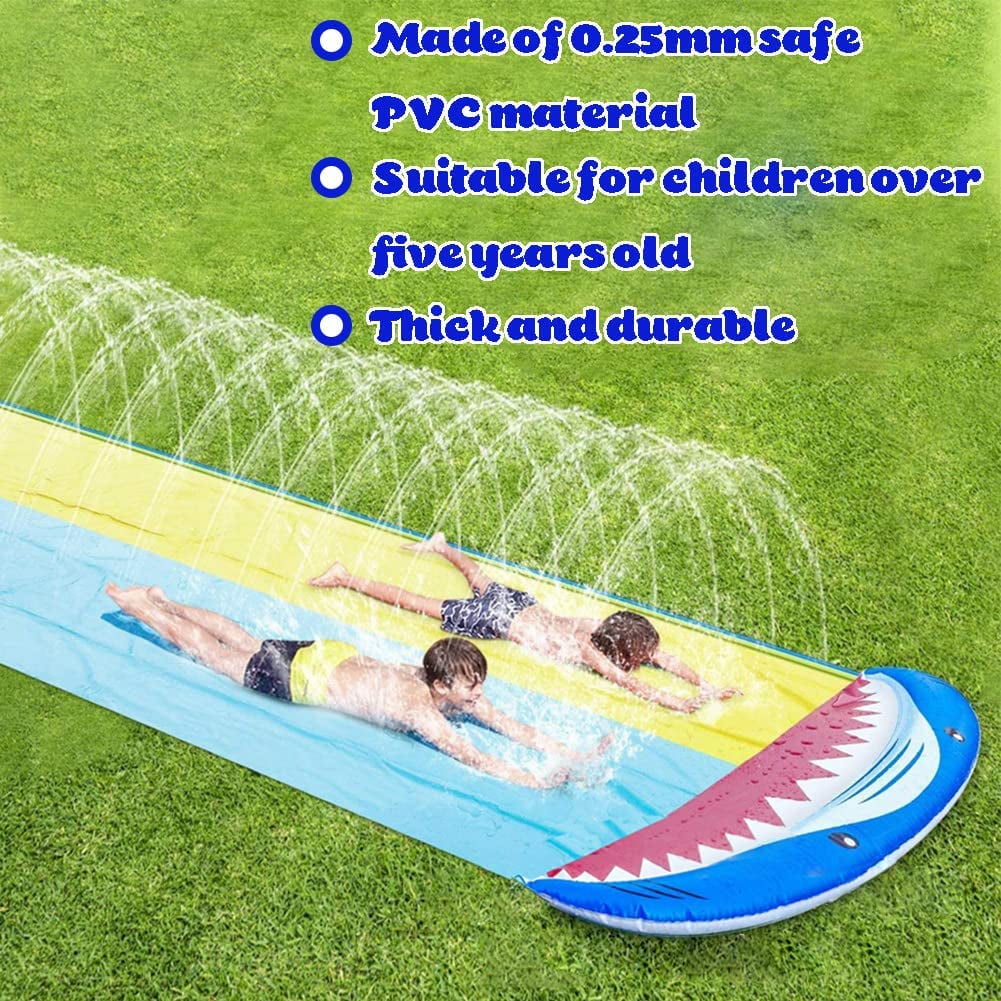 16ft Double Racing Lane Lawn Water Slide with Sprinkler G4025