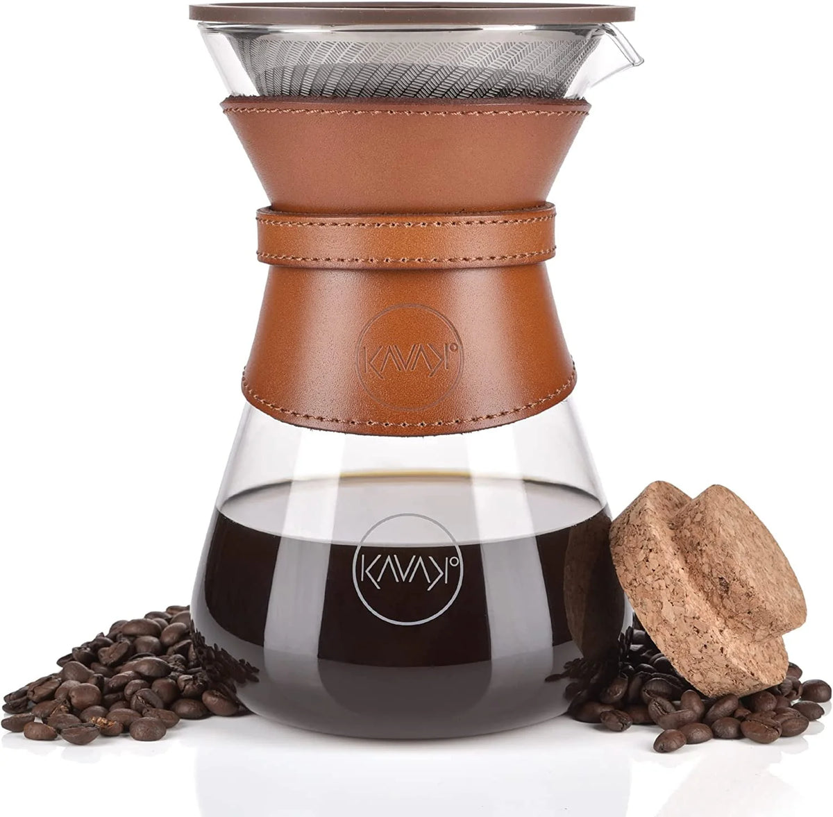 Pour Over Coffee Maker Set with Stainless Steel Filter 37oz C86490