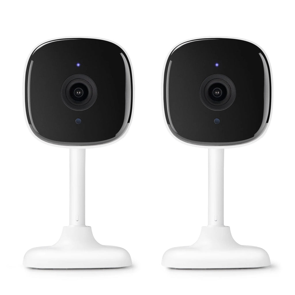 1080P Indoor Security Camera with Voice Control, White 2 Pack J27945