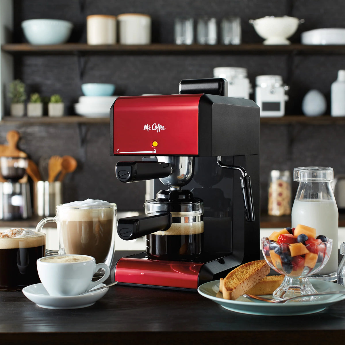 Automatic Espresso and Cappuccino Machine, 20 oz, Silver E648