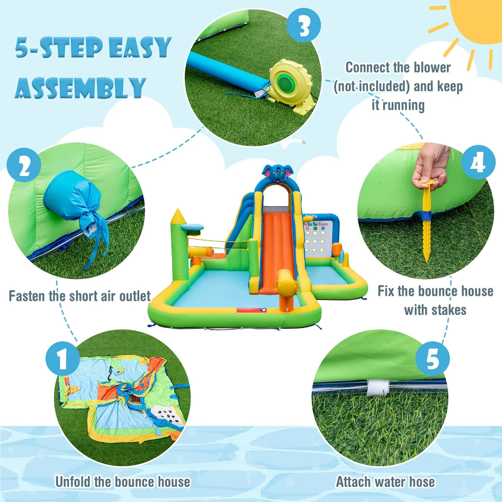 Inflatable Water Slide with Splash Pool Climbing Wall O233
