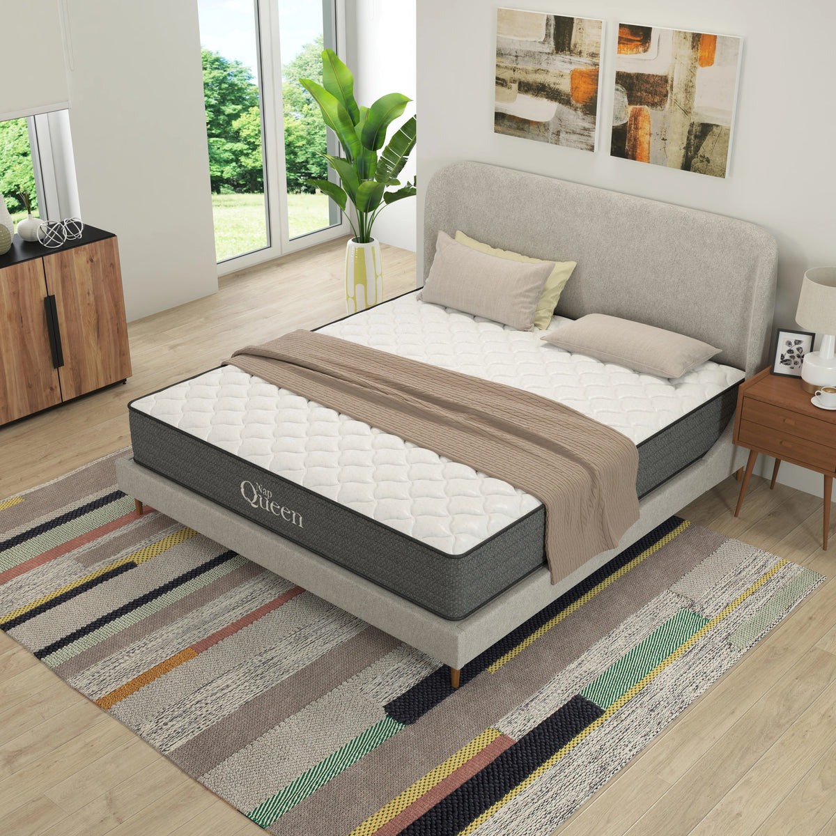 8 Medium Firm Hybrid Memory Foam Pocket Spring Mattress Full Size V8851