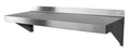 14" Deep Stainless Steel Wall Mount Shelf with Brackets Y17515