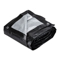 Silver and Black Weather-Resistant Tarp Z11960