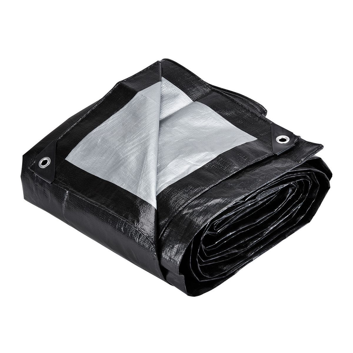 Silver and Black Weather-Resistant Tarp Z11960