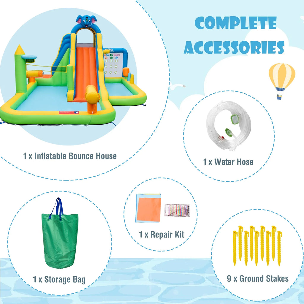 Inflatable Water Slide with Splash Pool Climbing Wall O233