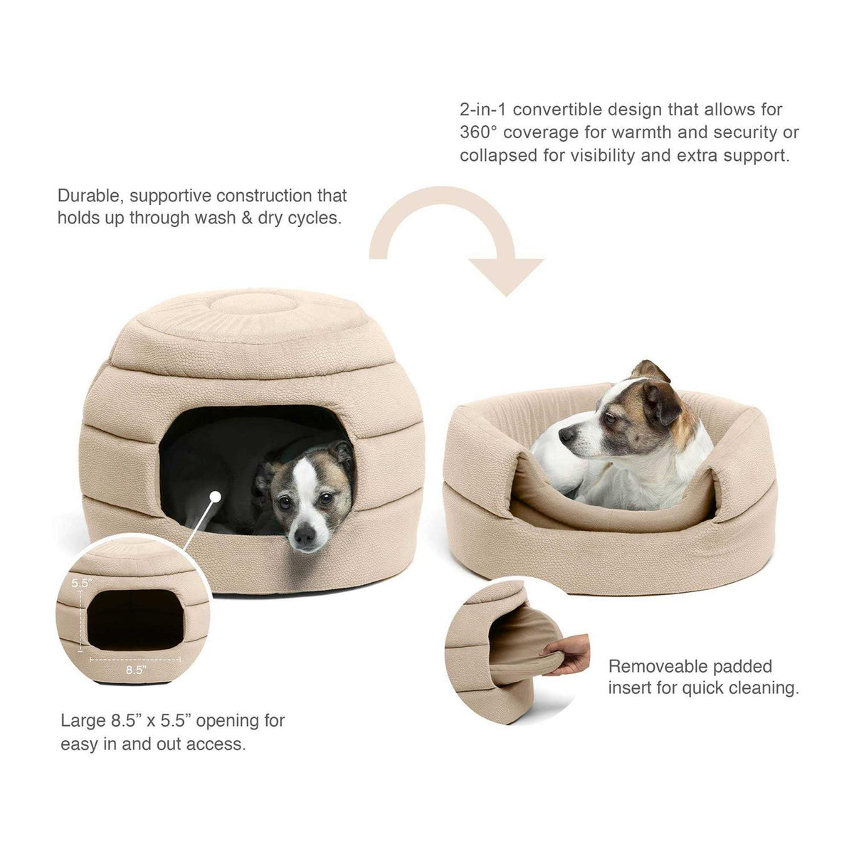2-in-1 Honeycomb Hut-Cuddler W30248