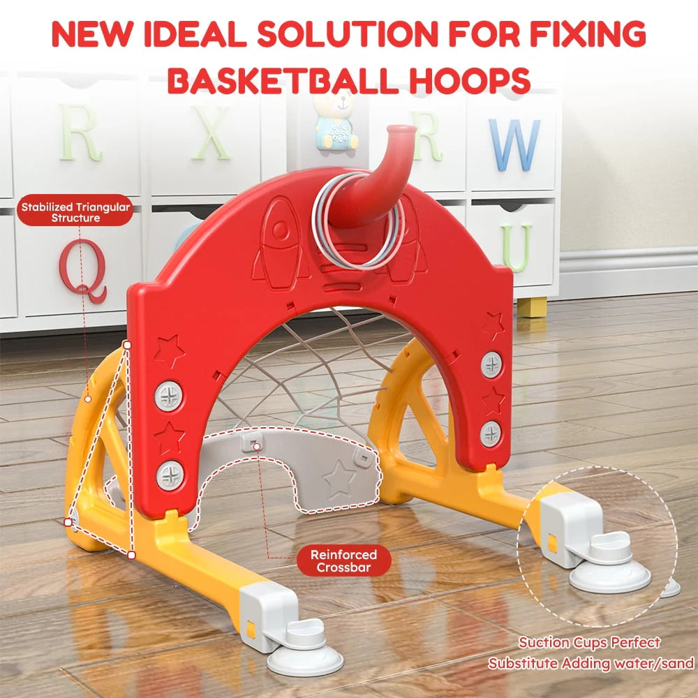 4 in 1 Adjustable Height Kids' Toddler Basketball Stand K46216