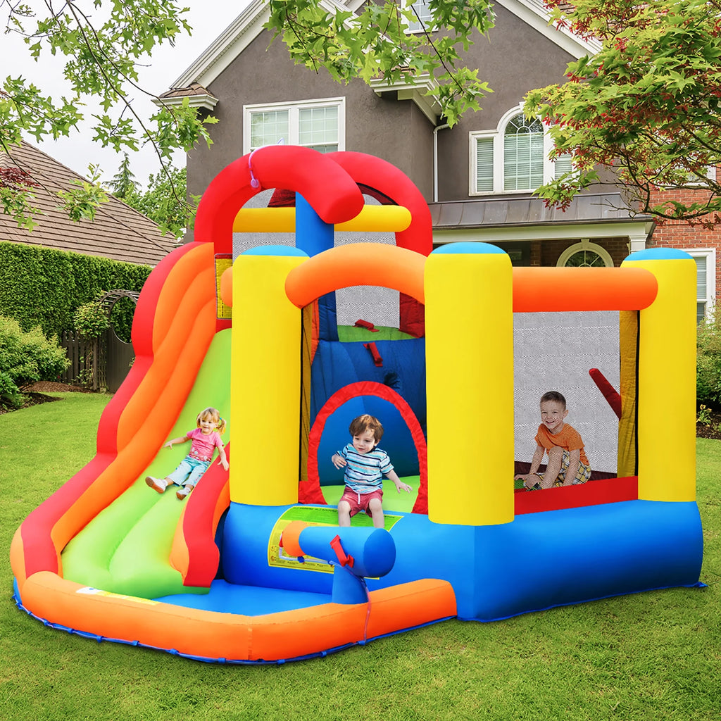 Inflatable Bounce House Water Slide with Splash Pool E8354