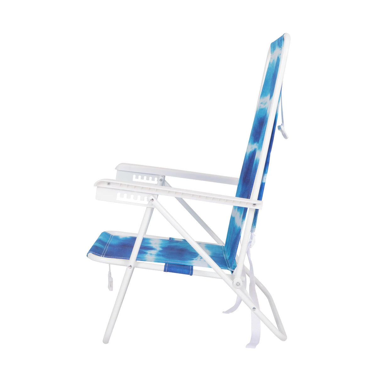 Blue High Back Reclining Backpack Beach Chair U536