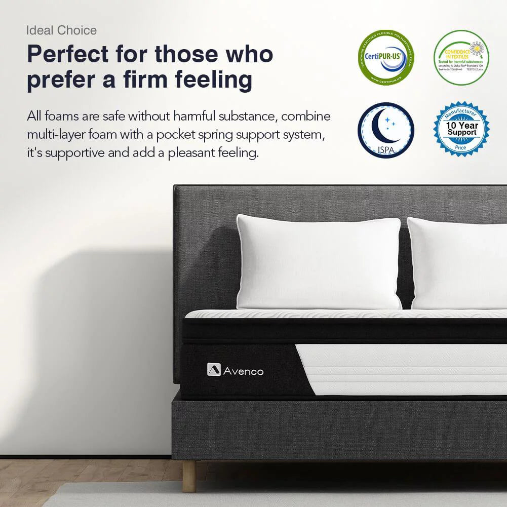 Full Size Firm 10-Inch Hybrid Mattress in a Box P6557