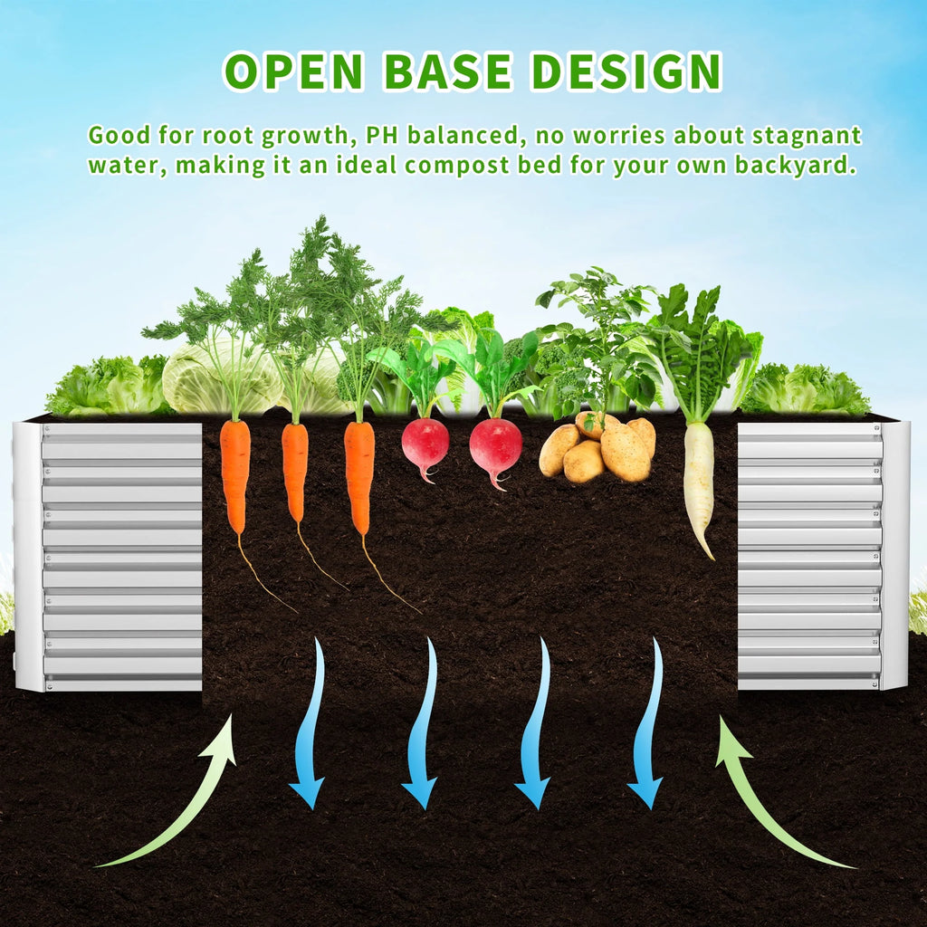 Black Metal Raised Garden Bed M92512