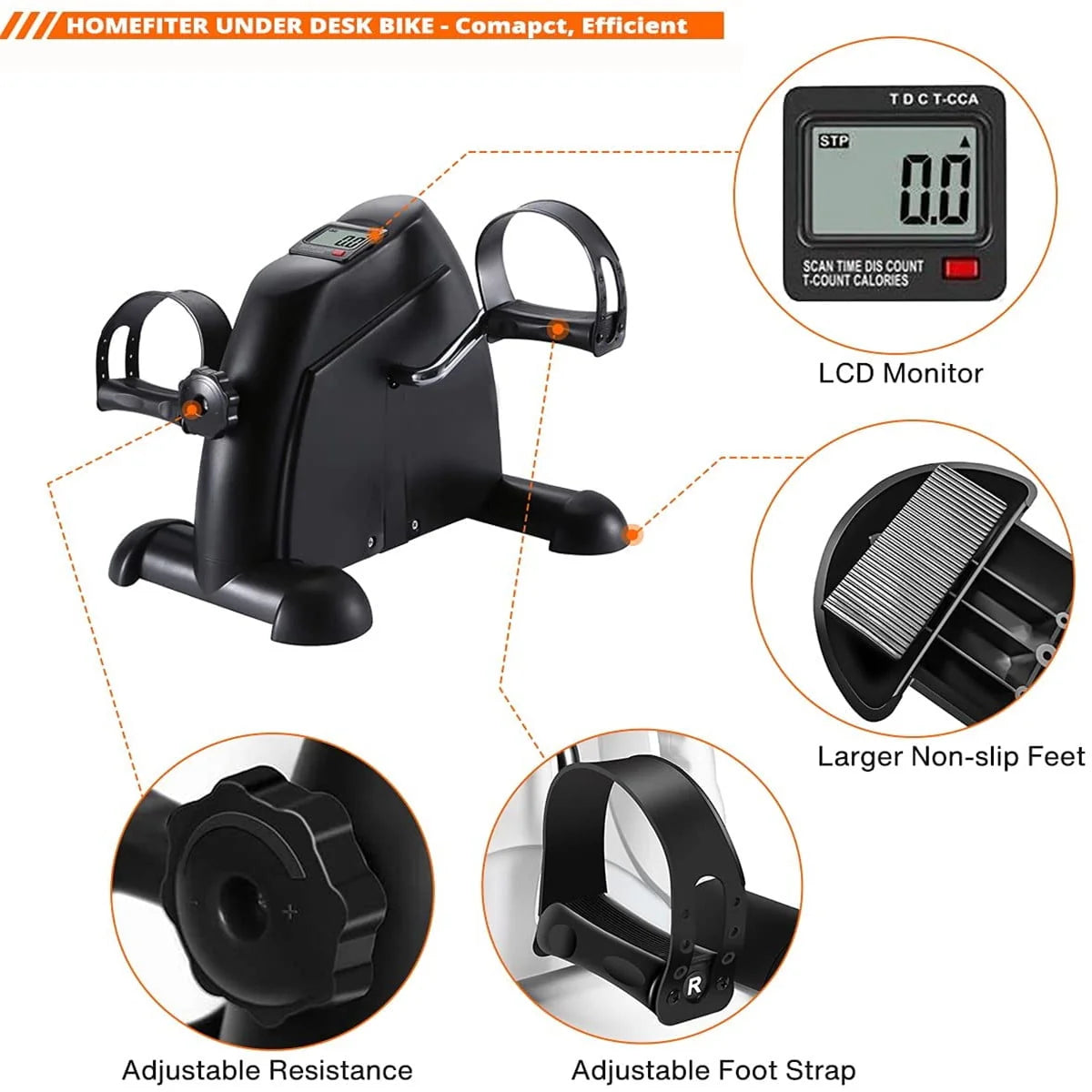 Mini Multi-Function Stepper Exercise Bike with LCD Screen C189607