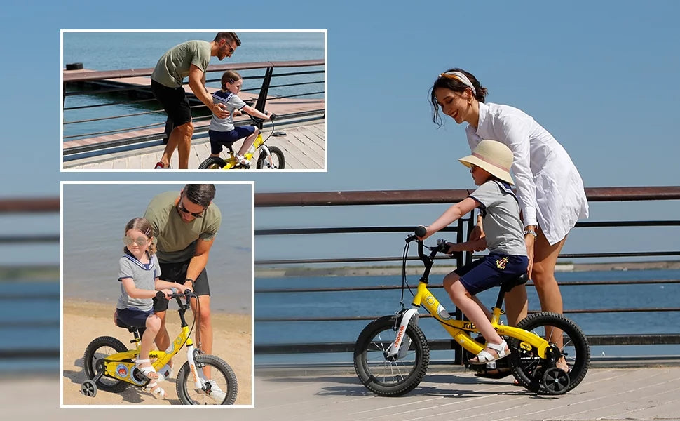 18 In Blue Steel Bike with Kickstand D7524