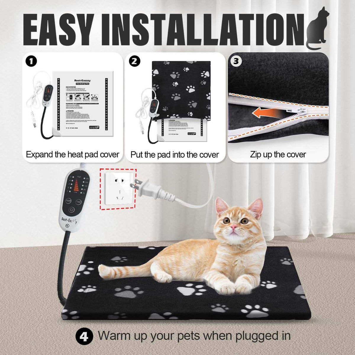 Pet Heating Pad with Removable Cover R567151