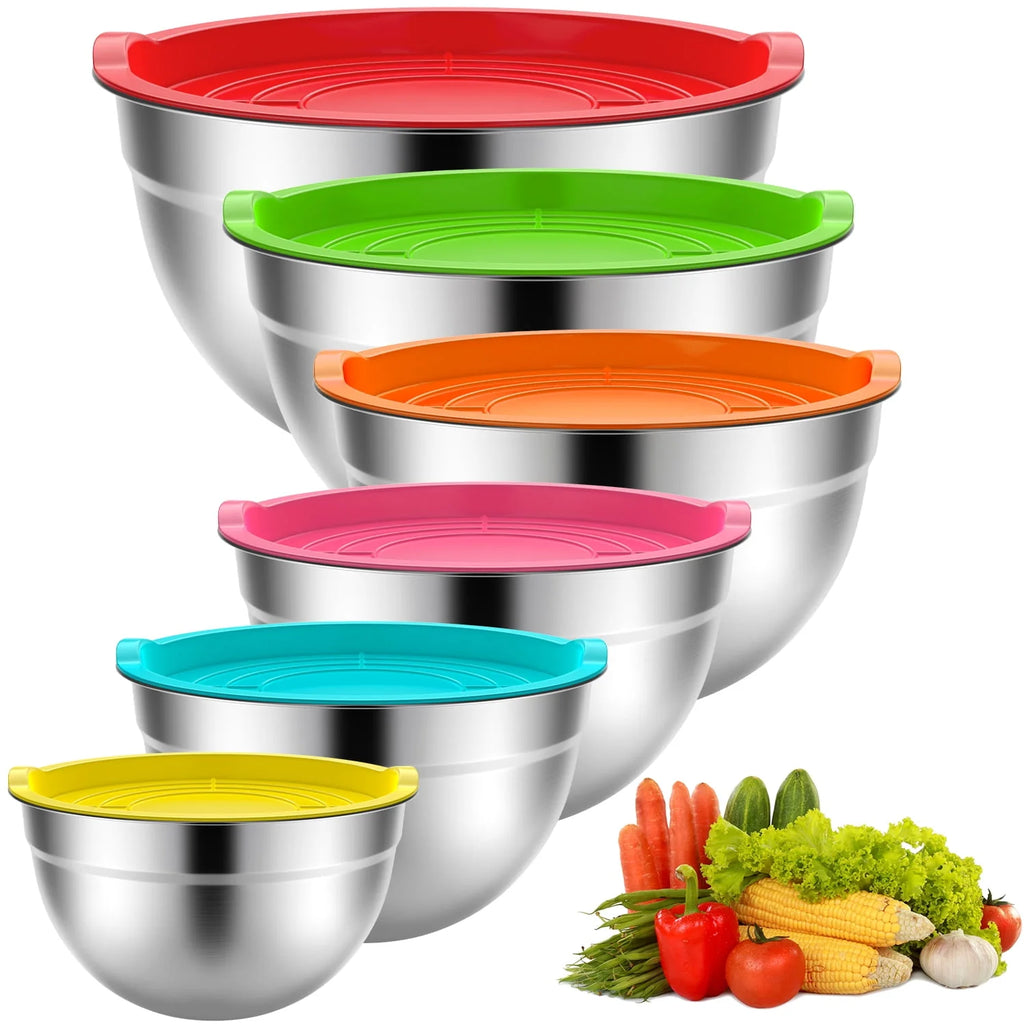 Stainless Steel Mixing Bowls Set with Lids Z20869