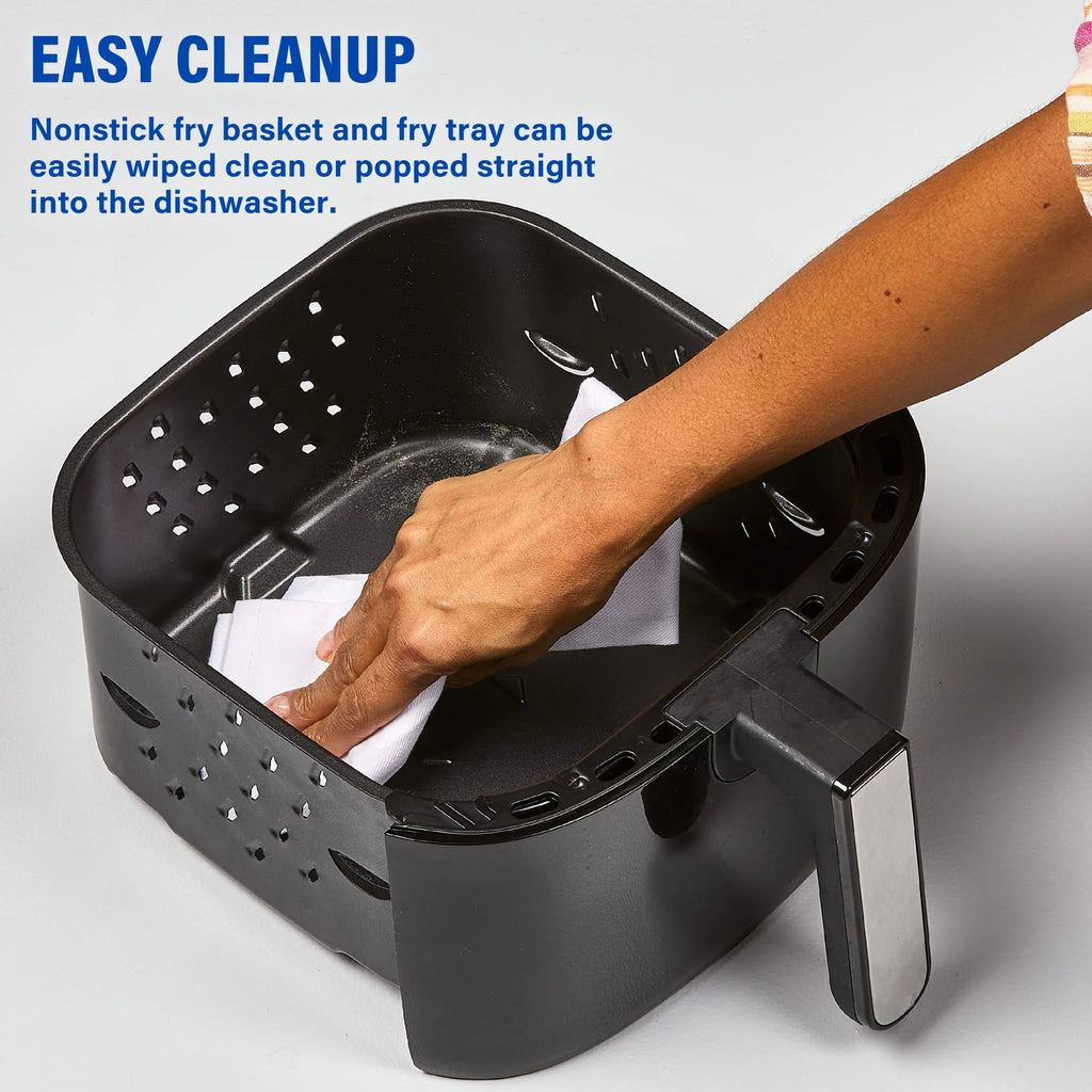 6-Qt Digital Air Fryer with 10 Presets, Black O618319