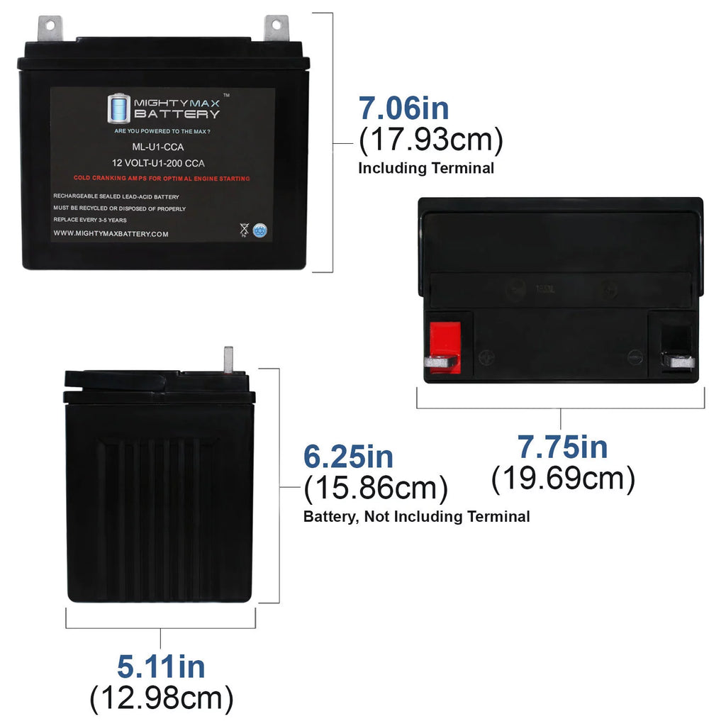 200CCA Battery for Zero-Turn Lawn Mower L686