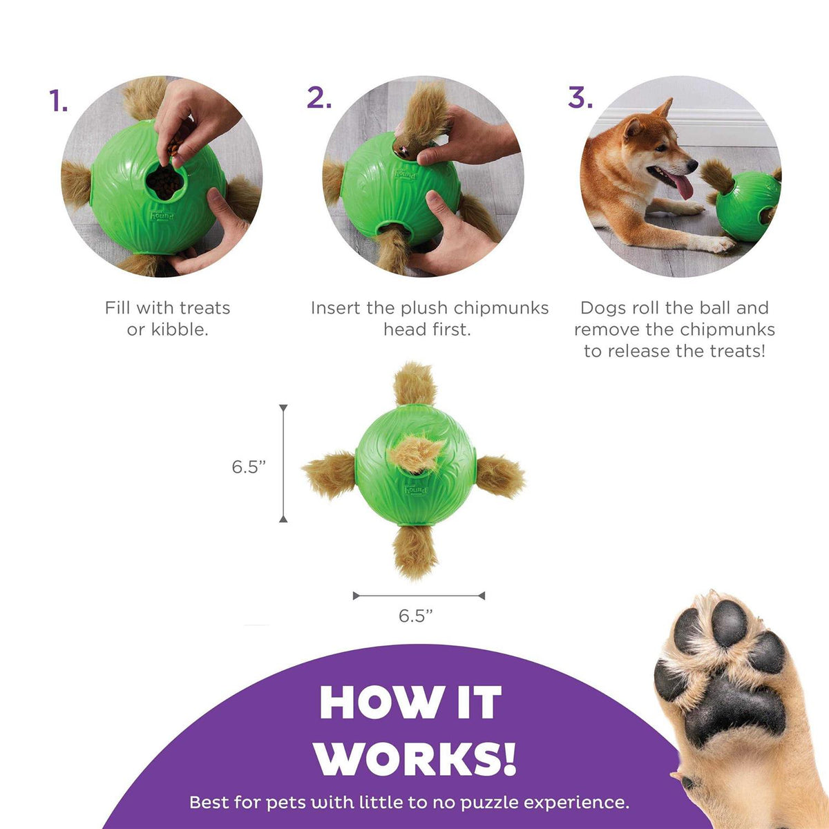 Interactive Puzzle Ball & Treat Dispenser Dog Toy M16232