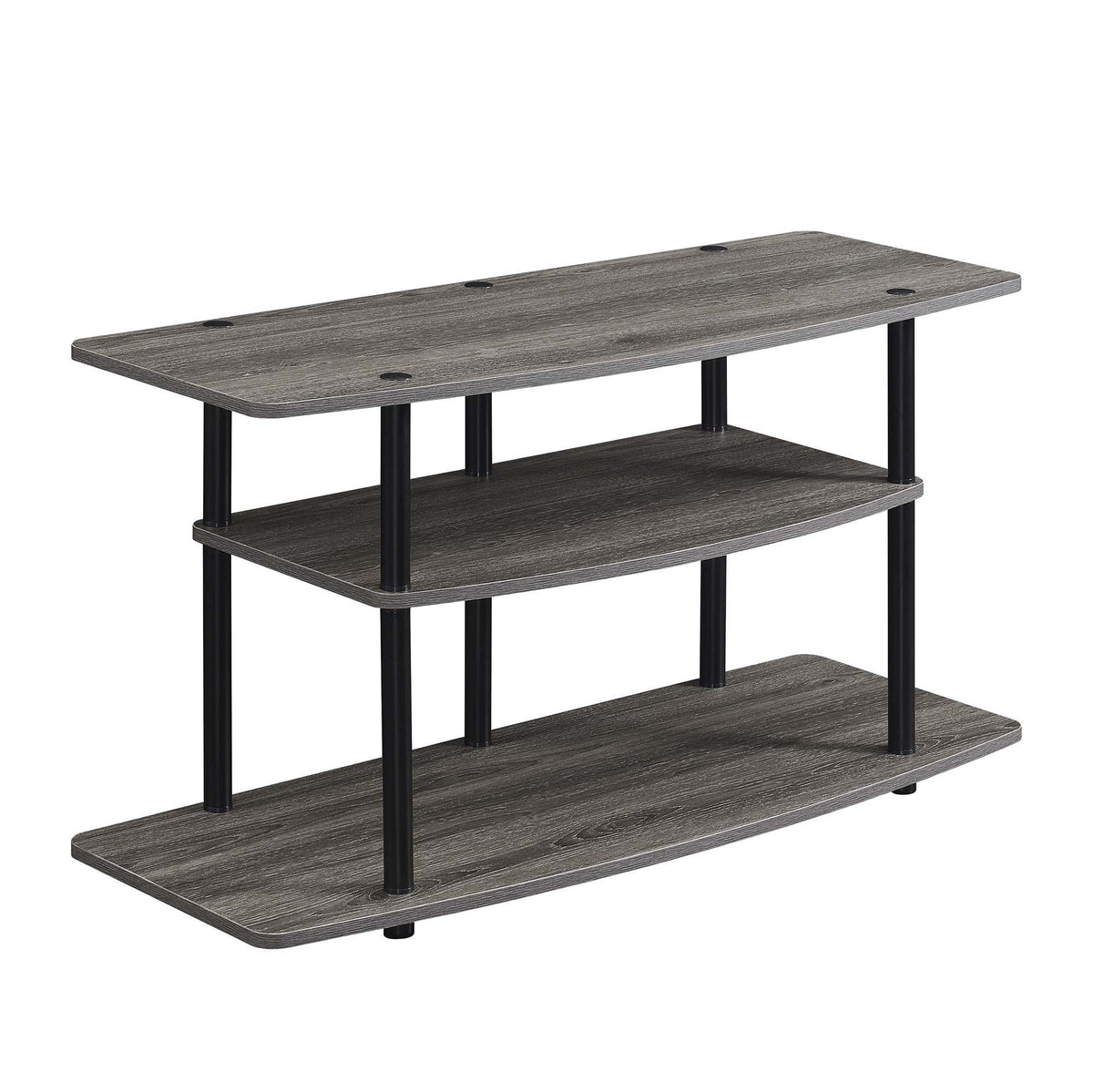 Black 3 Tier Wide TV Stand P430436