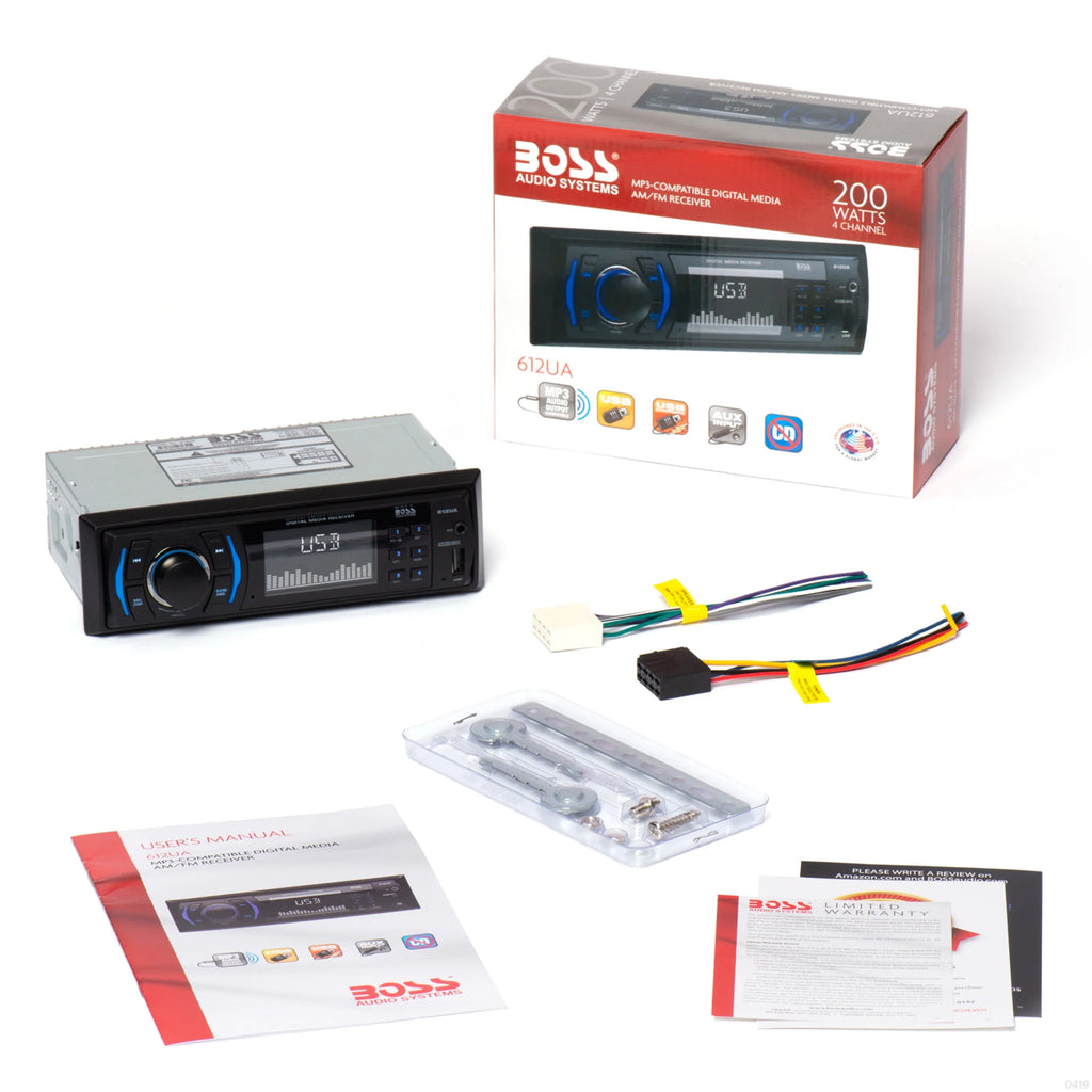Single Din Mechless Car Audio Stereo Receiver with USB Aux Input AM/FM Radio V691