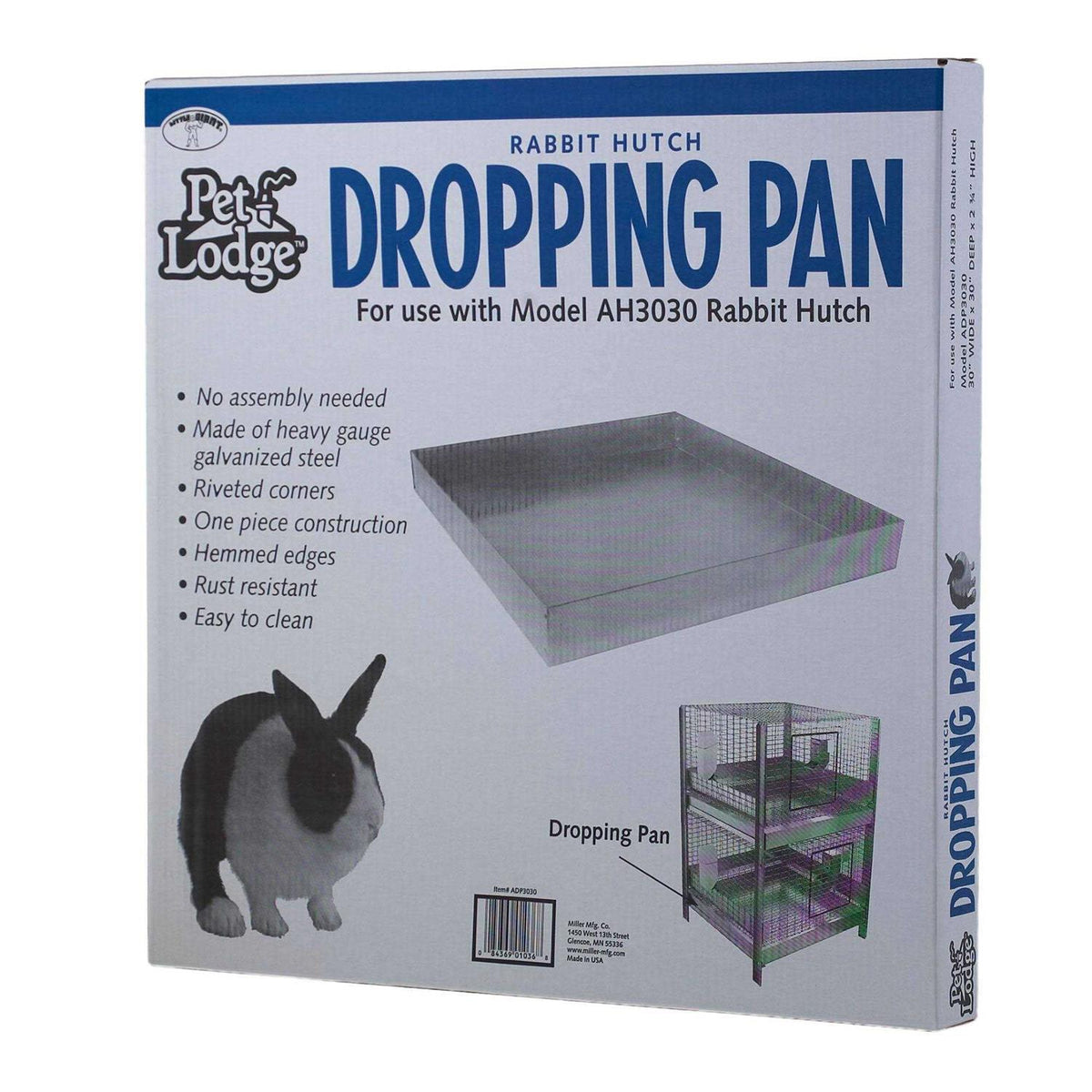 Galvanized Rabbit Dropping Pan Y663523