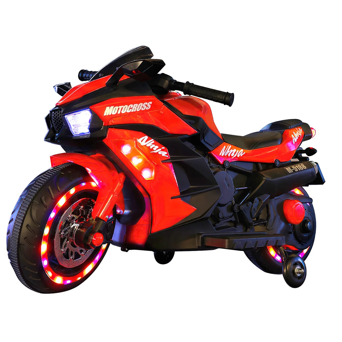 12V Battery Powered 2 Wheels Kids Motorcycle with Training Wheels D37790