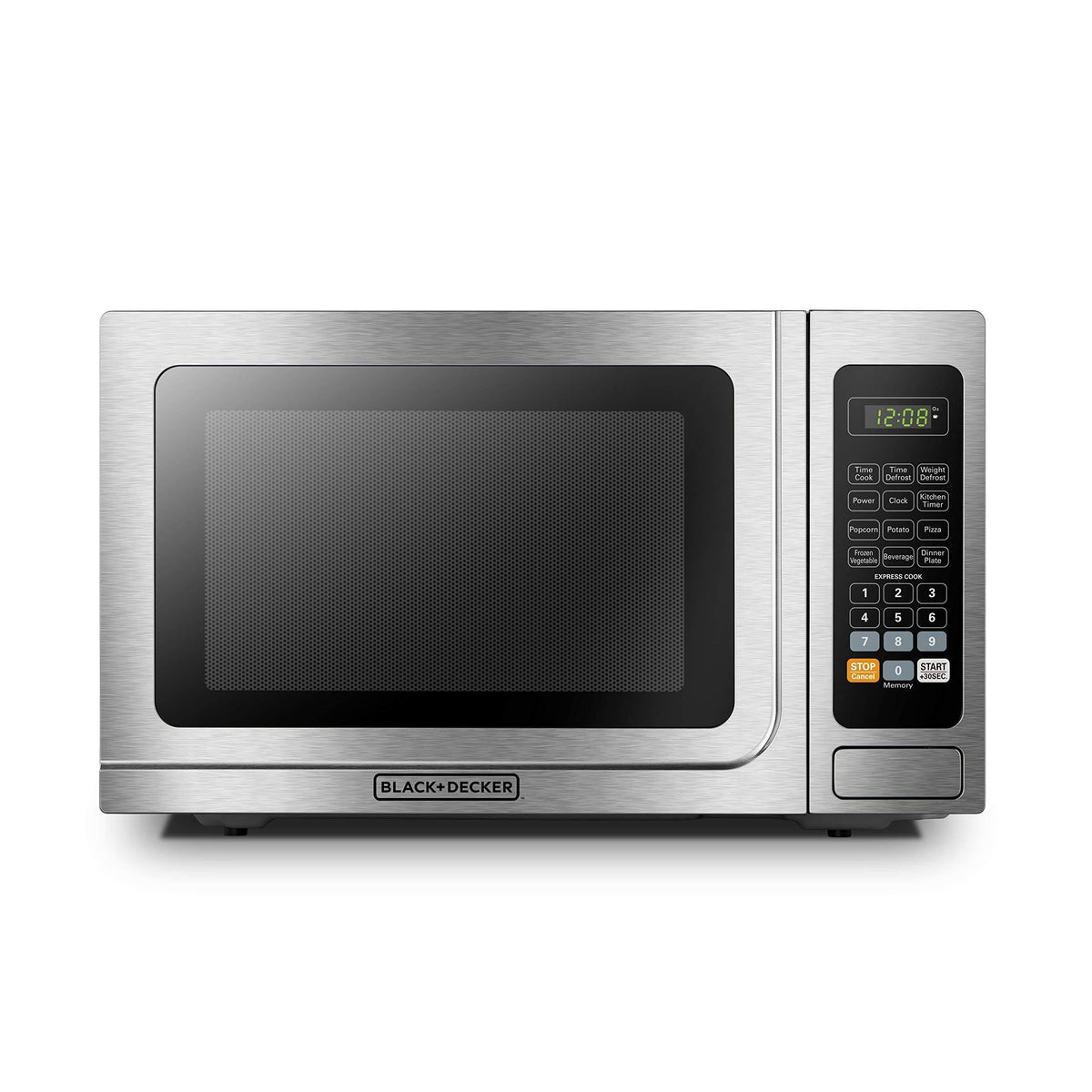 Digital Microwave Oven with Turntable, Child Safety Lock, Stainless Steel, 1.4 CU.FT U684956