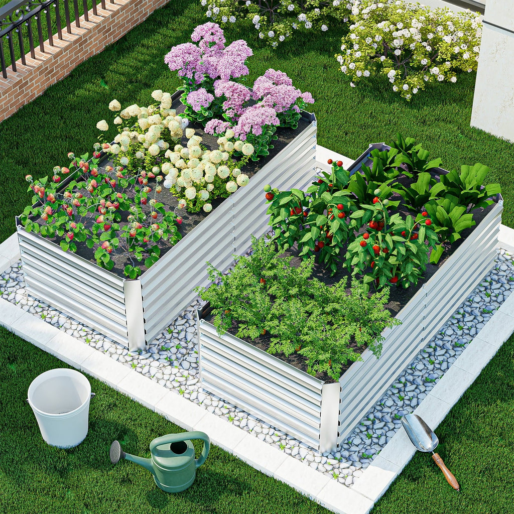 Black Metal Raised Garden Bed M92512