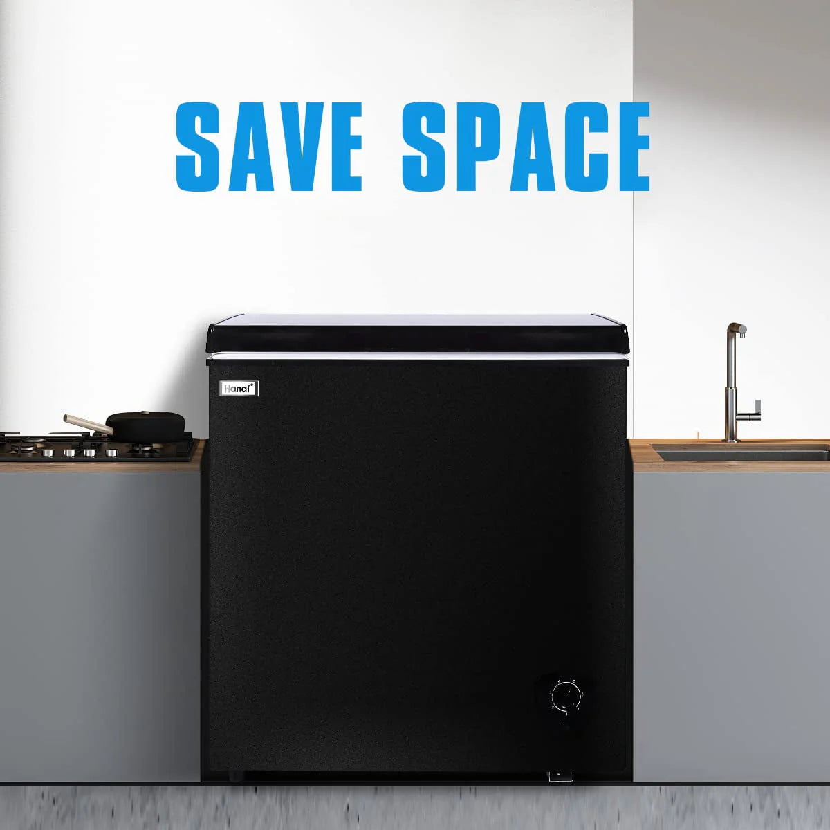 3.5 Cu ft Black Chest Freezer G13618