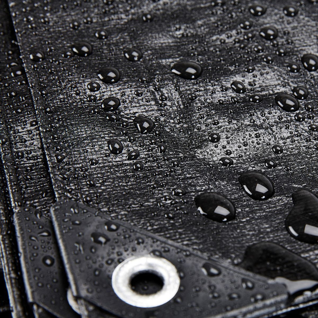 Silver and Black Weather-Resistant Tarp Z11960