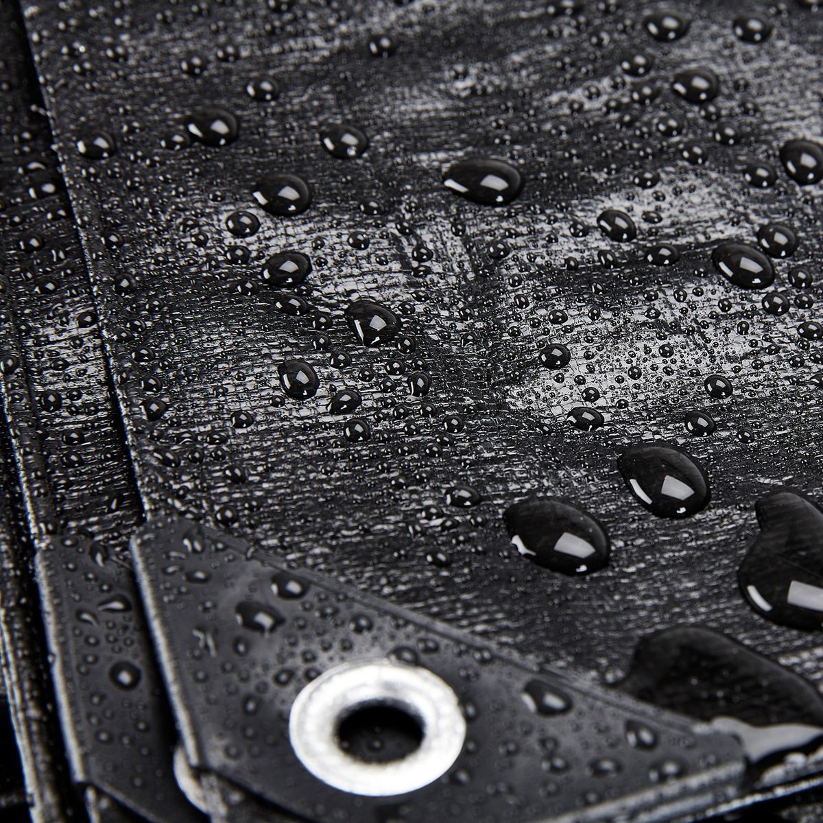Silver and Black Weather-Resistant Tarp Z11960