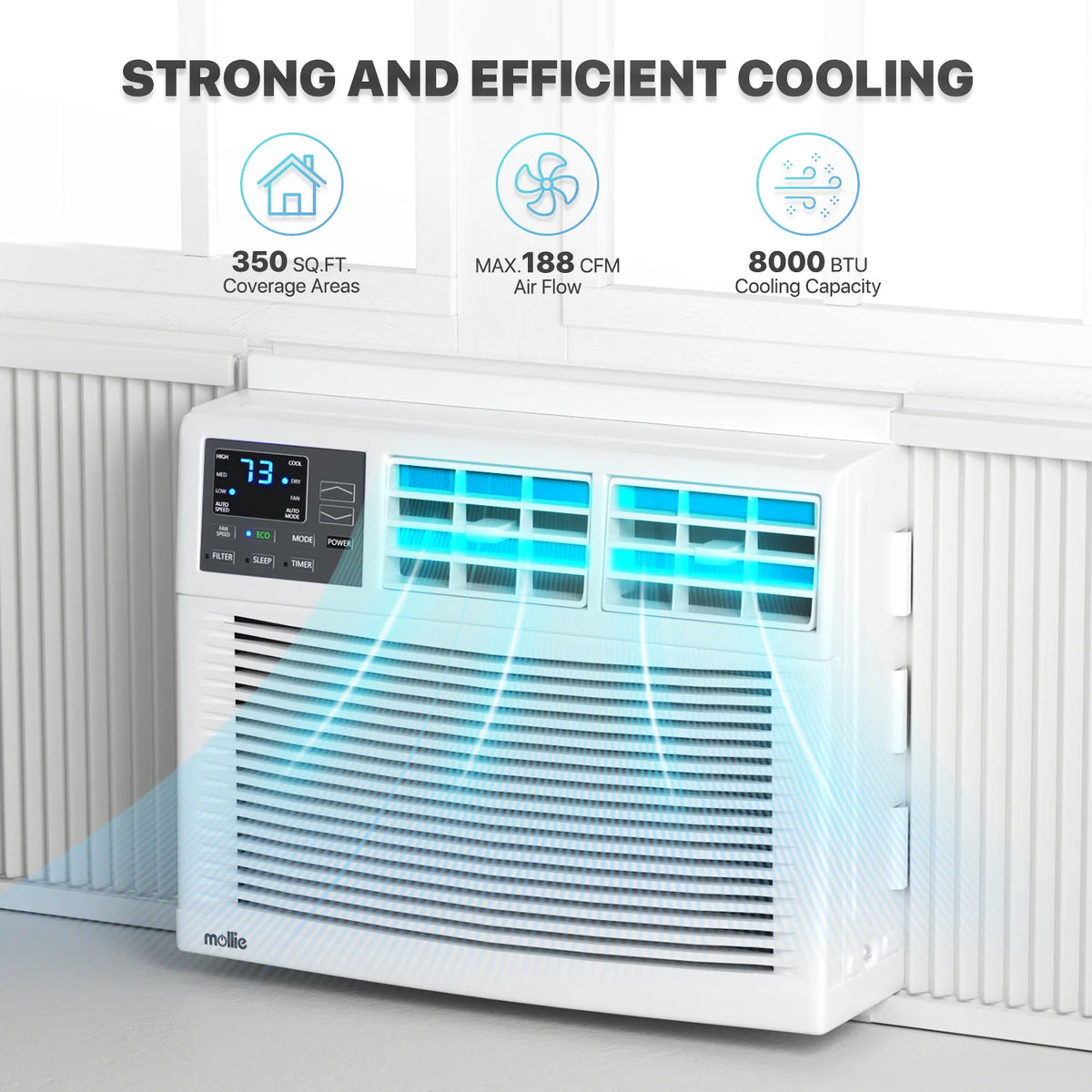 12,000 BTU 115V White Window Air Conditioner with Remote Control B125