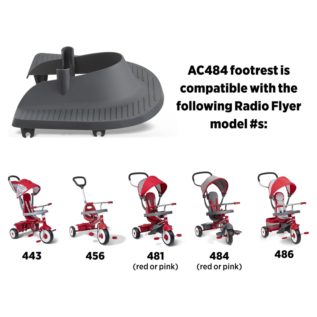 Gray Front Wheel Footrest Accessory U2236