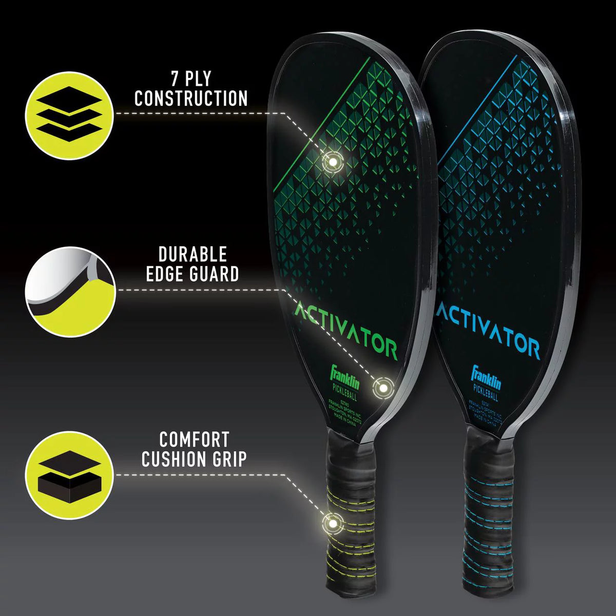 Wooden Pickleball Paddle 4 Player Paddle and Ball Set U676252