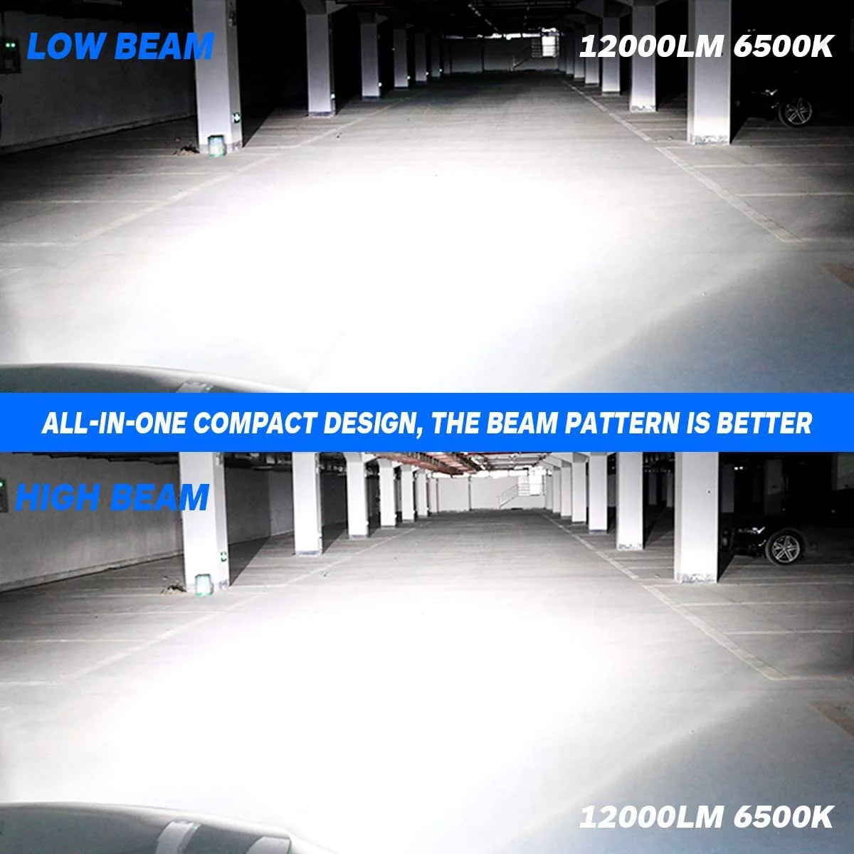 H4/9003 LED Headlight Bulbs 6500K Cool White Pack of 2 F305484